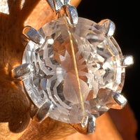 Golden Rutile Spider Quartz Pendant Sterling Silver #7795-Moldavite Life