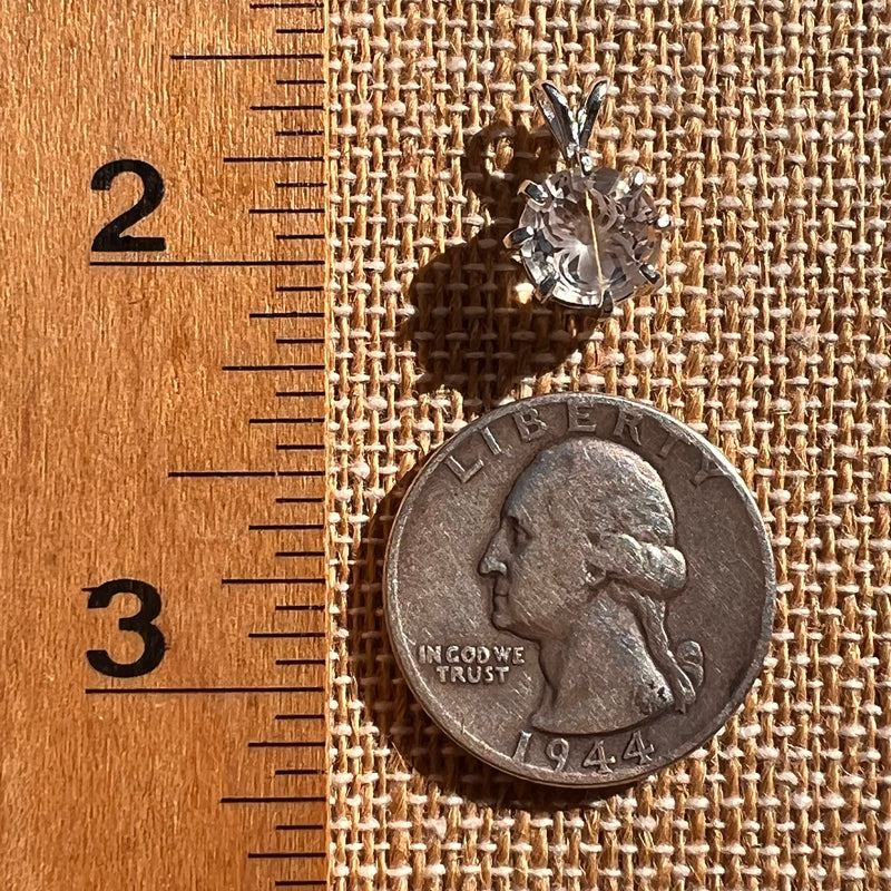 Golden Rutile Spider Quartz Pendant Sterling Silver #7795-Moldavite Life