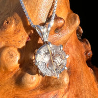 Golden Rutile Spider Quartz Pendant Sterling Silver #7795-Moldavite Life