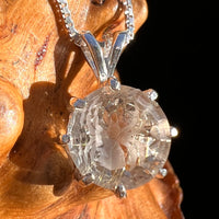 Golden Rutile Spider Quartz Pendant Sterling Silver #7798-Moldavite Life