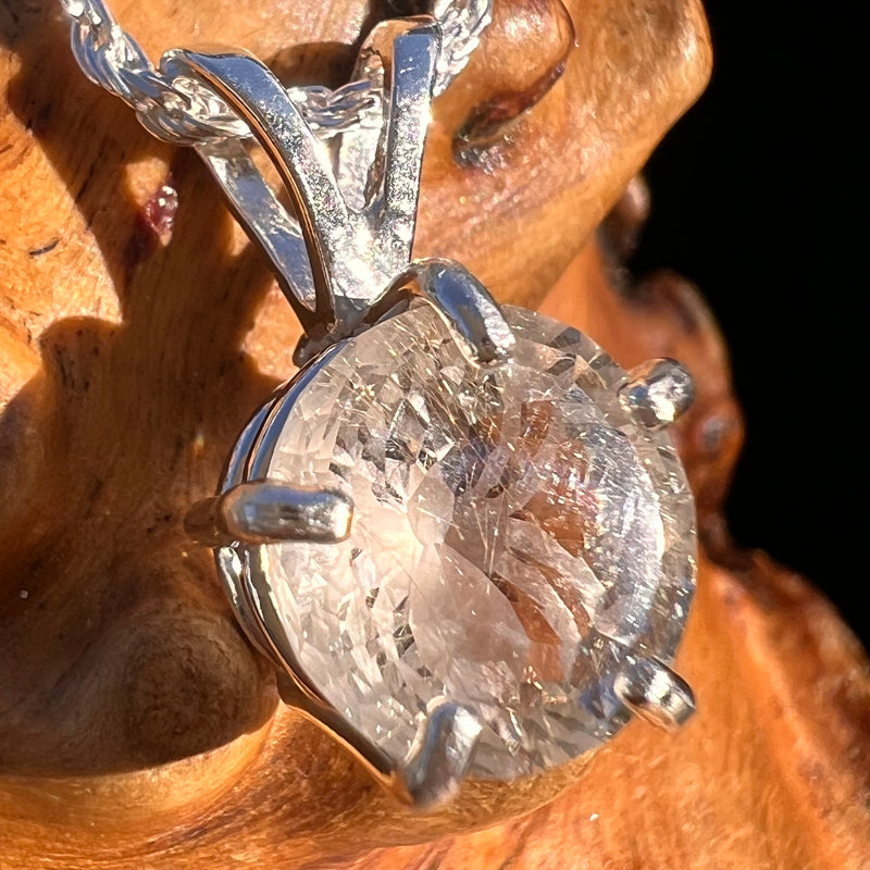 Golden Rutile Spider Quartz Pendant Sterling Silver #7799-Moldavite Life