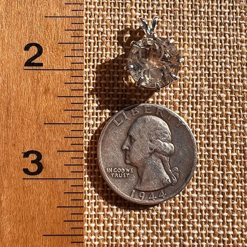 Golden Rutile Spider Quartz Pendant Sterling Silver #7800-Moldavite Life