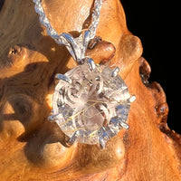 Golden Rutile Spider Quartz Pendant Sterling Silver #7800-Moldavite Life