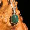 Green Aventurine & Moldavite Necklace Sterling #6632-Moldavite Life