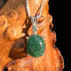 Green Aventurine & Moldavite Necklace Sterling #7555-Moldavite Life
