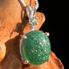 Green Aventurine & Moldavite Necklace Sterling #7556-Moldavite Life