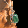 Green Aventurine & Moldavite Necklace Sterling #7556-Moldavite Life