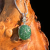 Green Aventurine & Moldavite Necklace Sterling #7556-Moldavite Life
