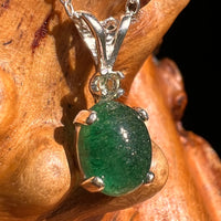 Green Aventurine & Moldavite Necklace Sterling Silver #8693-Moldavite Life