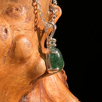 Green Aventurine & Moldavite Necklace Sterling Silver #8693-Moldavite Life