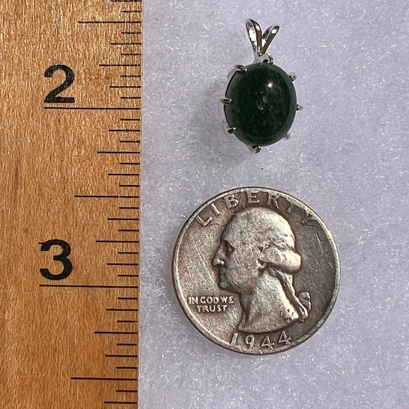 Green Aventurine Pendant Sterling Silver #6270-Moldavite Life