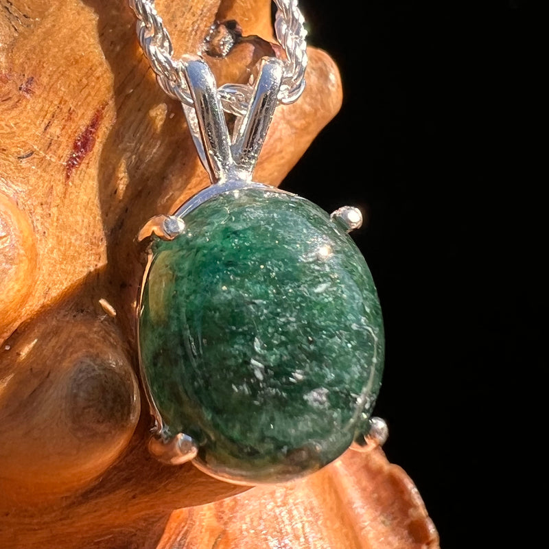 Green Aventurine Pendant Sterling Silver #7749-Moldavite Life