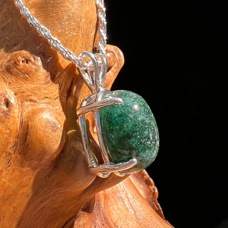 Green Aventurine Pendant Sterling Silver #7749-Moldavite Life