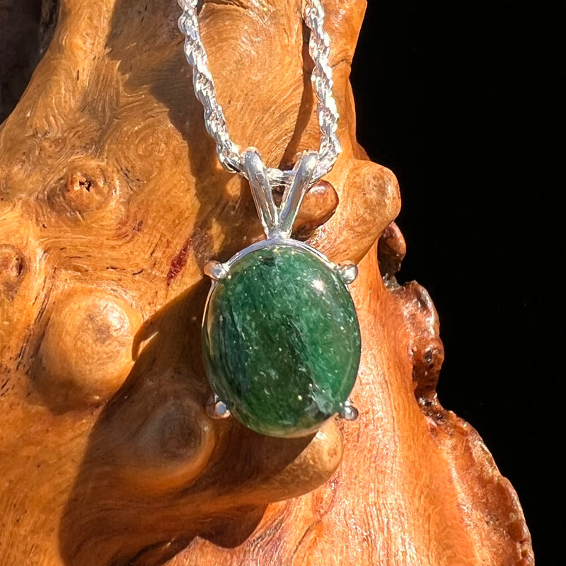 Green Aventurine Pendant Sterling Silver #7750-Moldavite Life