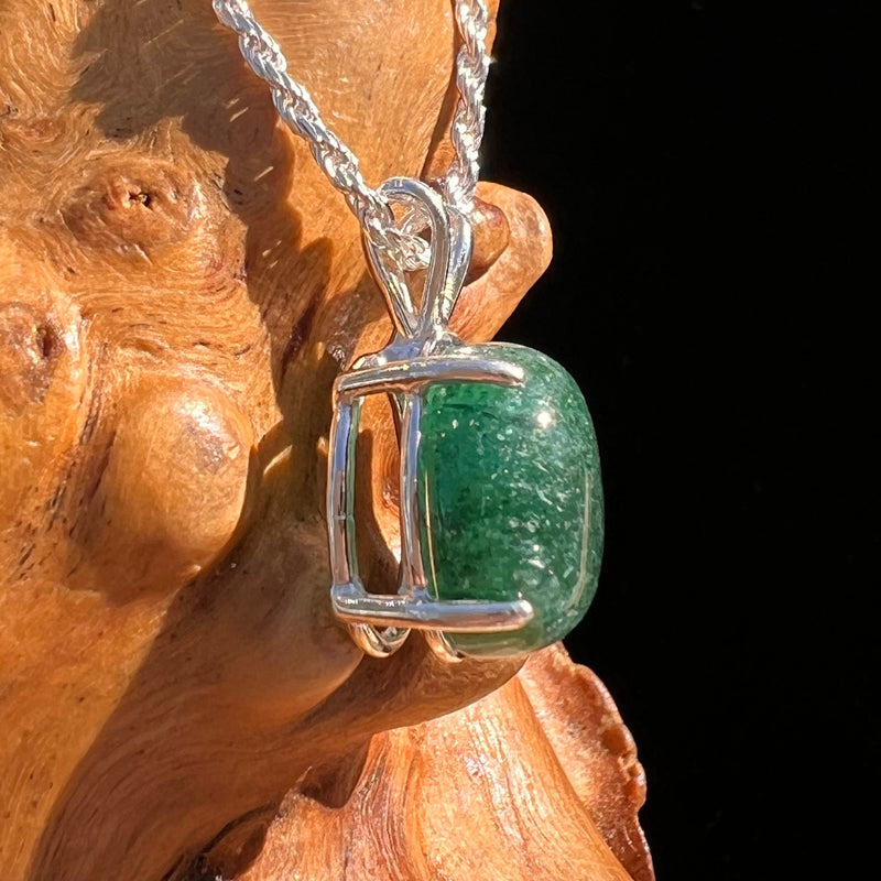 Green Aventurine Pendant Sterling Silver #7751-Moldavite Life