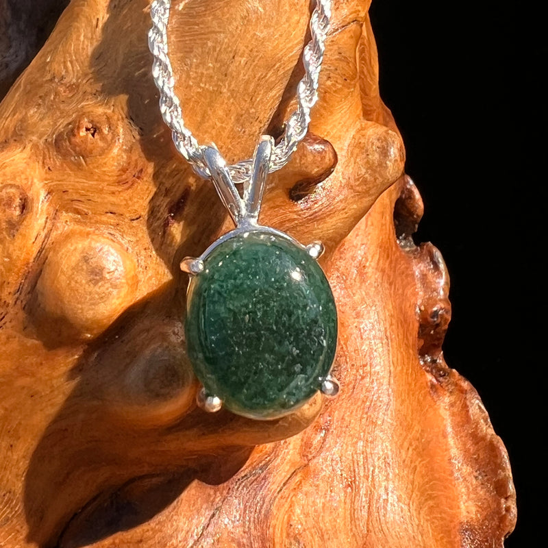 Green Aventurine Pendant Sterling Silver #7751-Moldavite Life