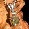 Green Garnet & Moldavite Necklace Sterling Silver #6688-Moldavite Life