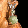 Green Garnet & Moldavite Necklace Sterling Silver #6689-Moldavite Life