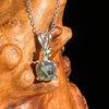 Green Garnet & Moldavite Necklace Sterling Silver #6690-Moldavite Life