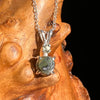 Green Garnet & Moldavite Necklace Sterling Silver #6698-Moldavite Life