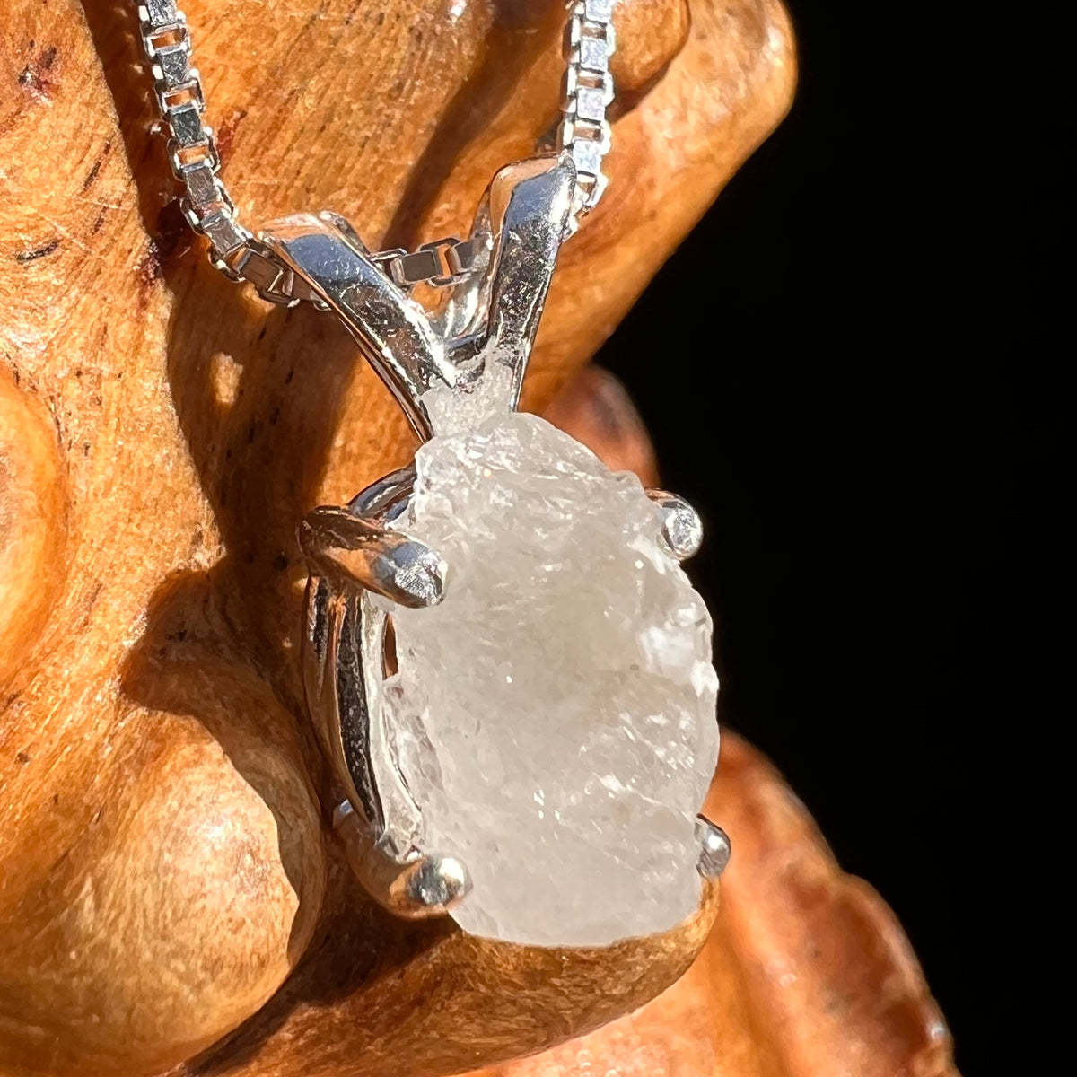 Green Herderite Pendant Sterling Silver #8251-Moldavite Life