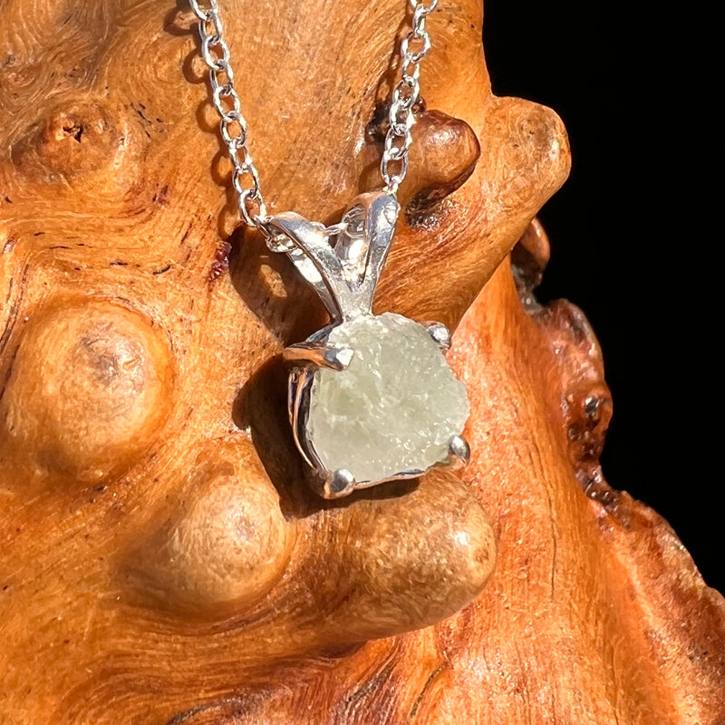 Green Herderite Pendant Sterling Silver #8252-Moldavite Life