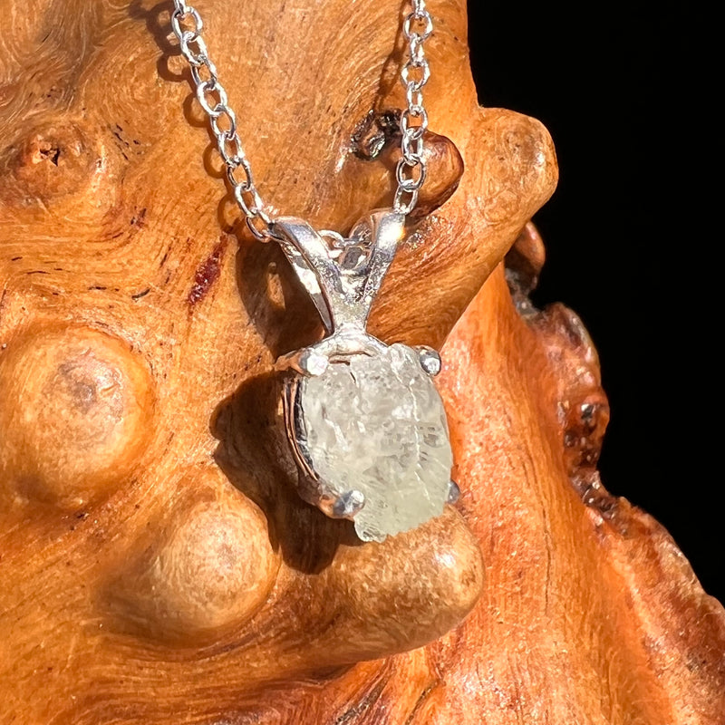 Green Herderite Pendant Sterling Silver #8253-Moldavite Life