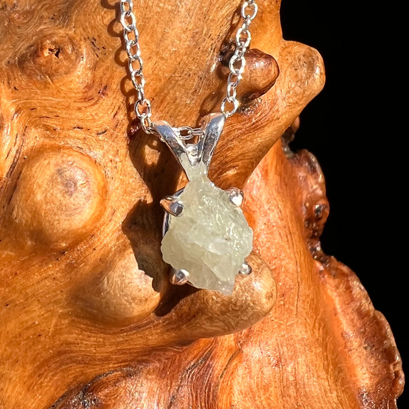 Green Herderite Pendant Sterling Silver #8254-Moldavite Life