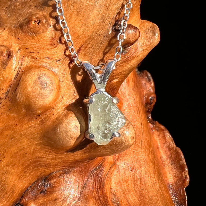 Green Herderite Pendant Sterling Silver #8255-Moldavite Life