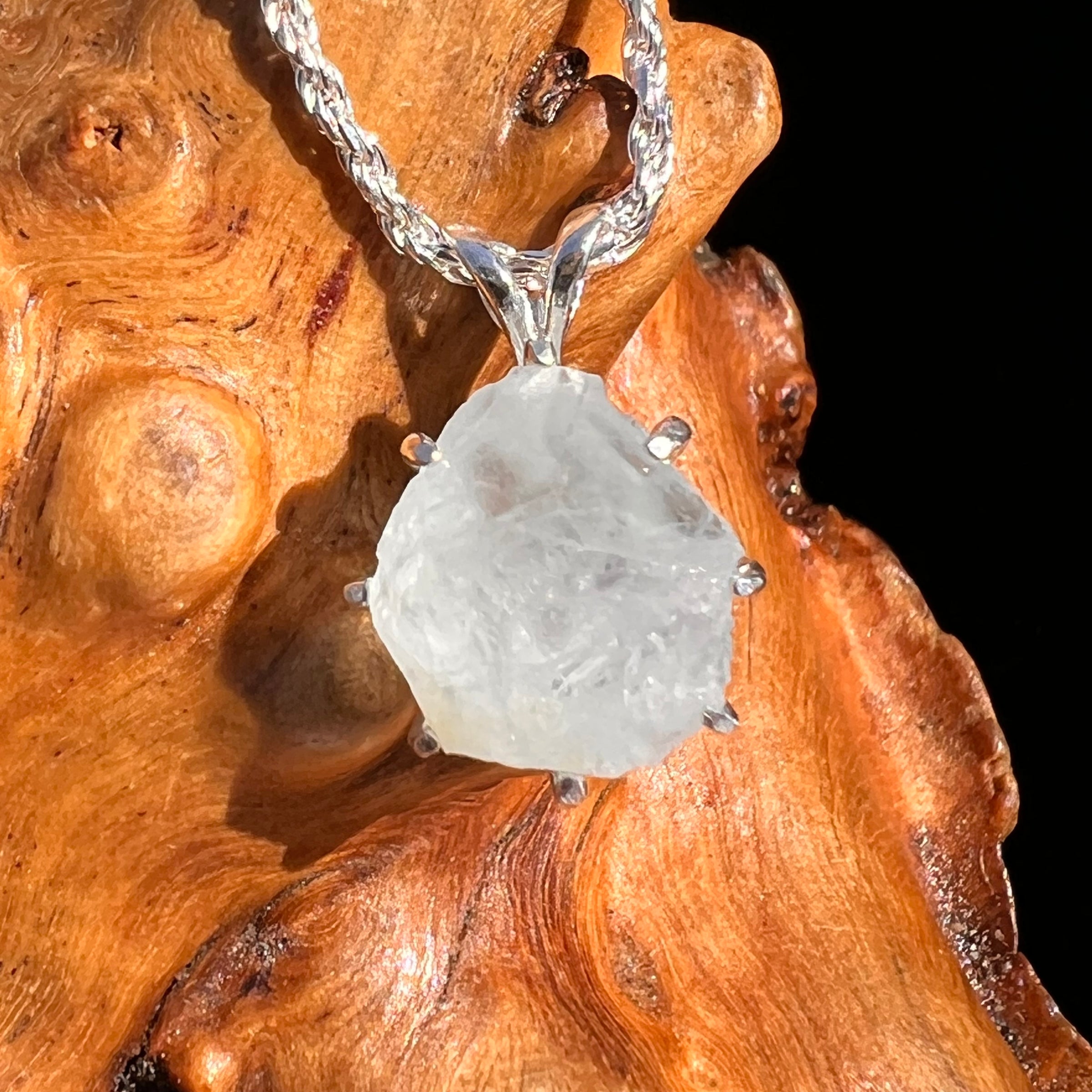 Green Herderite Pendant Sterling Silver #8257-Moldavite Life