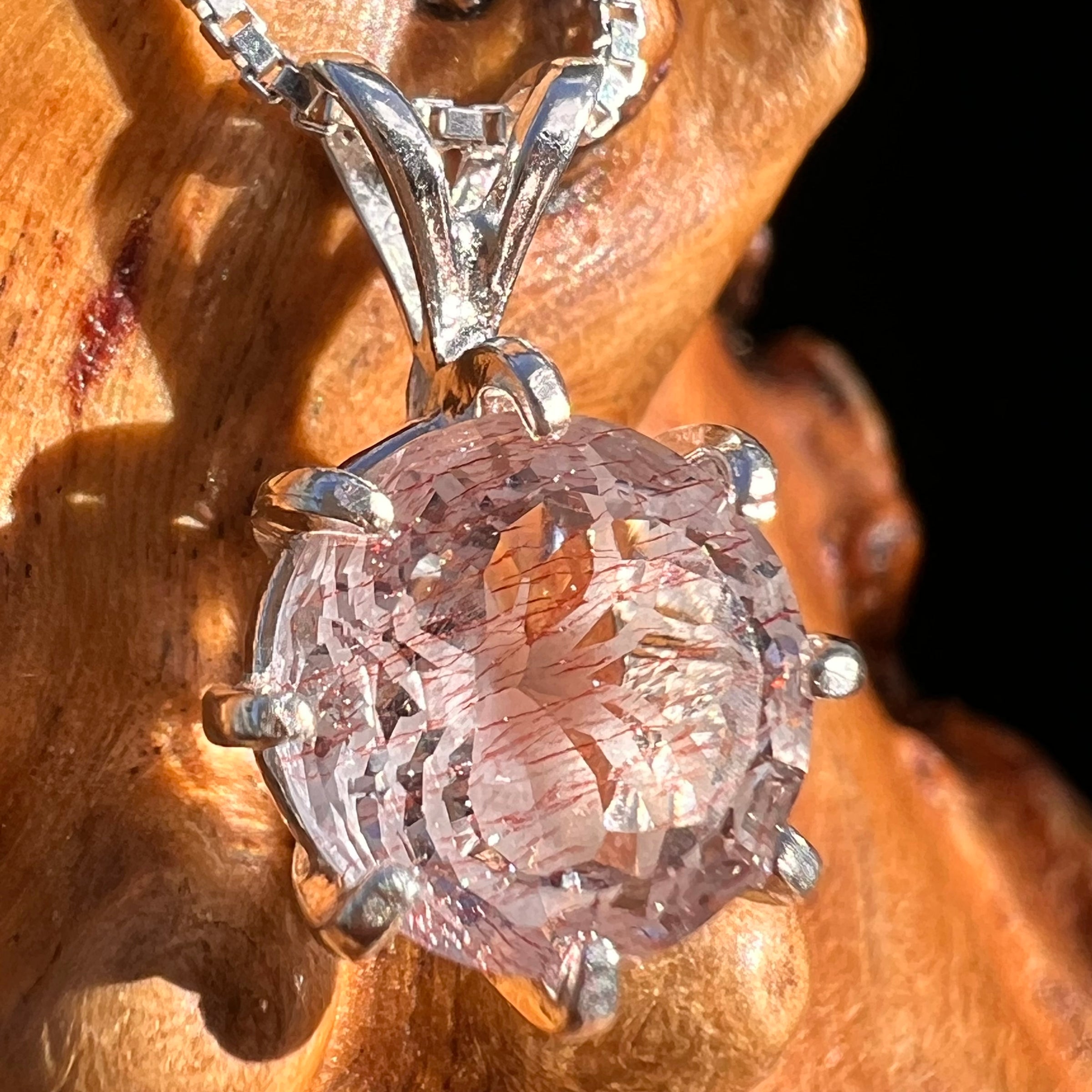 Harlequin Quartz Spider Pendant Sterling Silver #7791-Moldavite Life