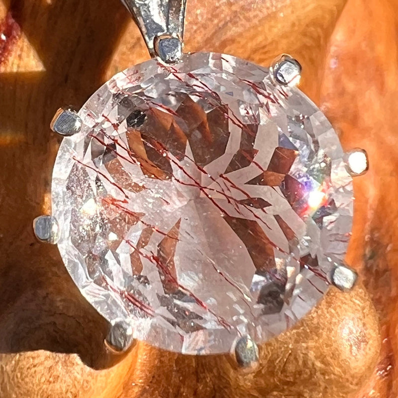 Harlequin Quartz Spider Pendant Sterling Silver #7792-Moldavite Life