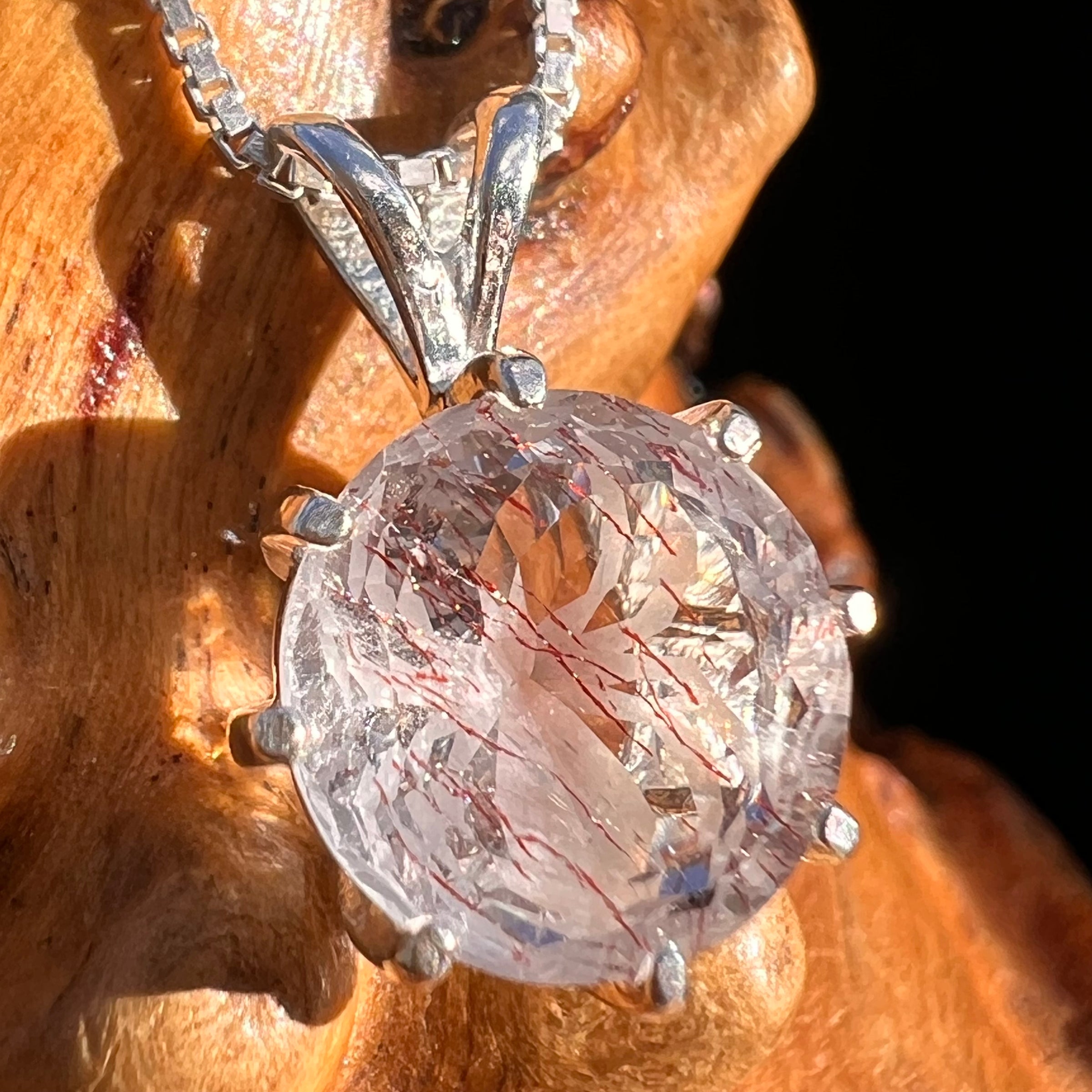 Harlequin Quartz Spider Pendant Sterling Silver #7792-Moldavite Life