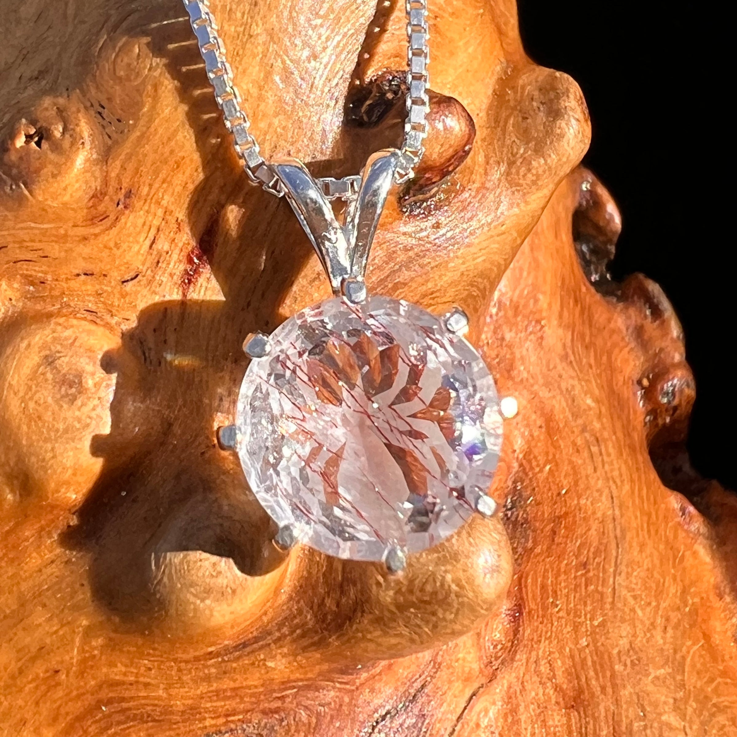 Harlequin Quartz Spider Pendant Sterling Silver #7792-Moldavite Life