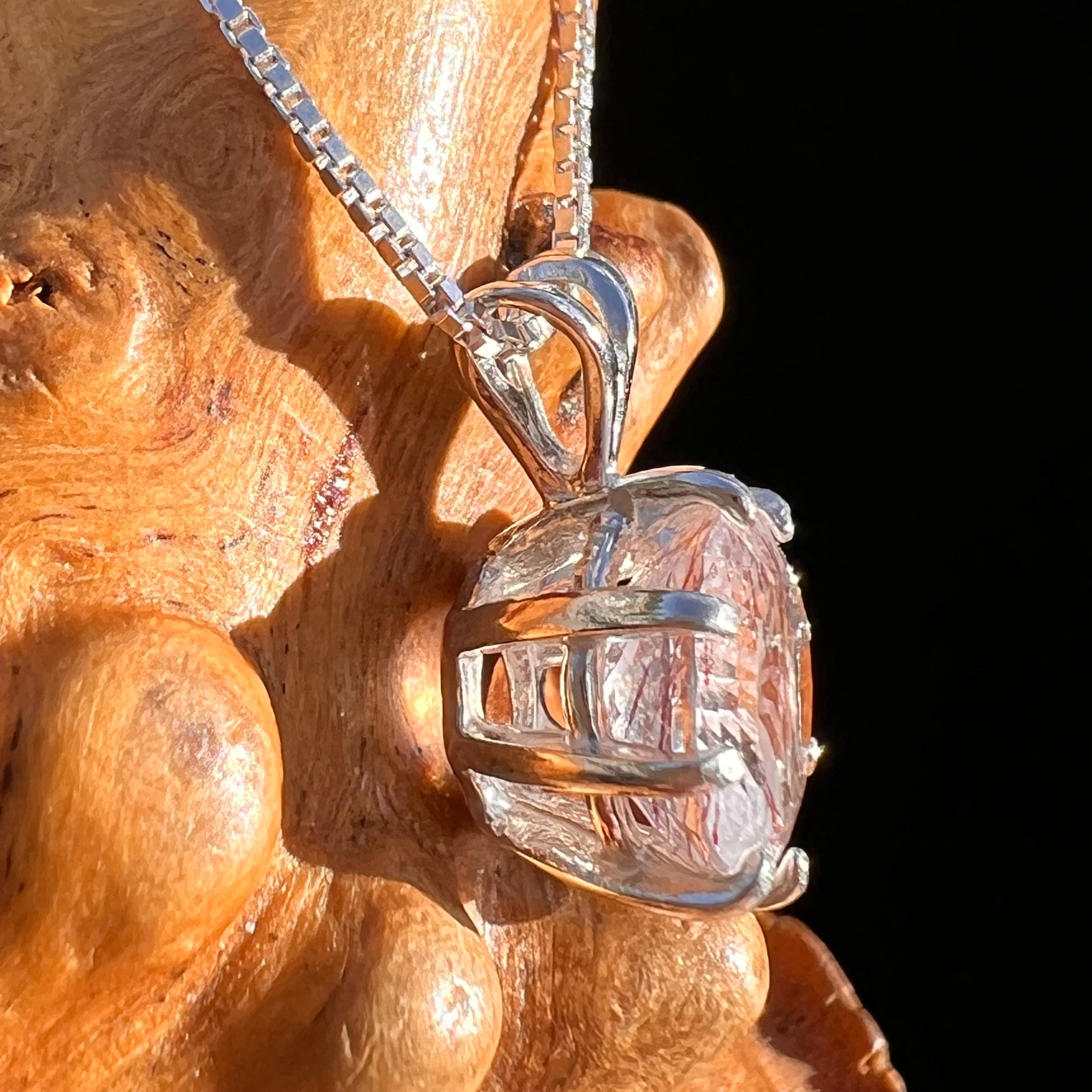 Harlequin Quartz Spider Pendant Sterling Silver #7793-Moldavite Life