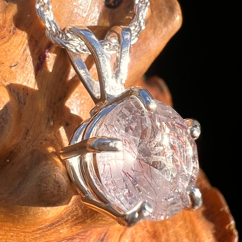 Harlequin Quartz Spider Pendant Sterling Silver #7794-Moldavite Life