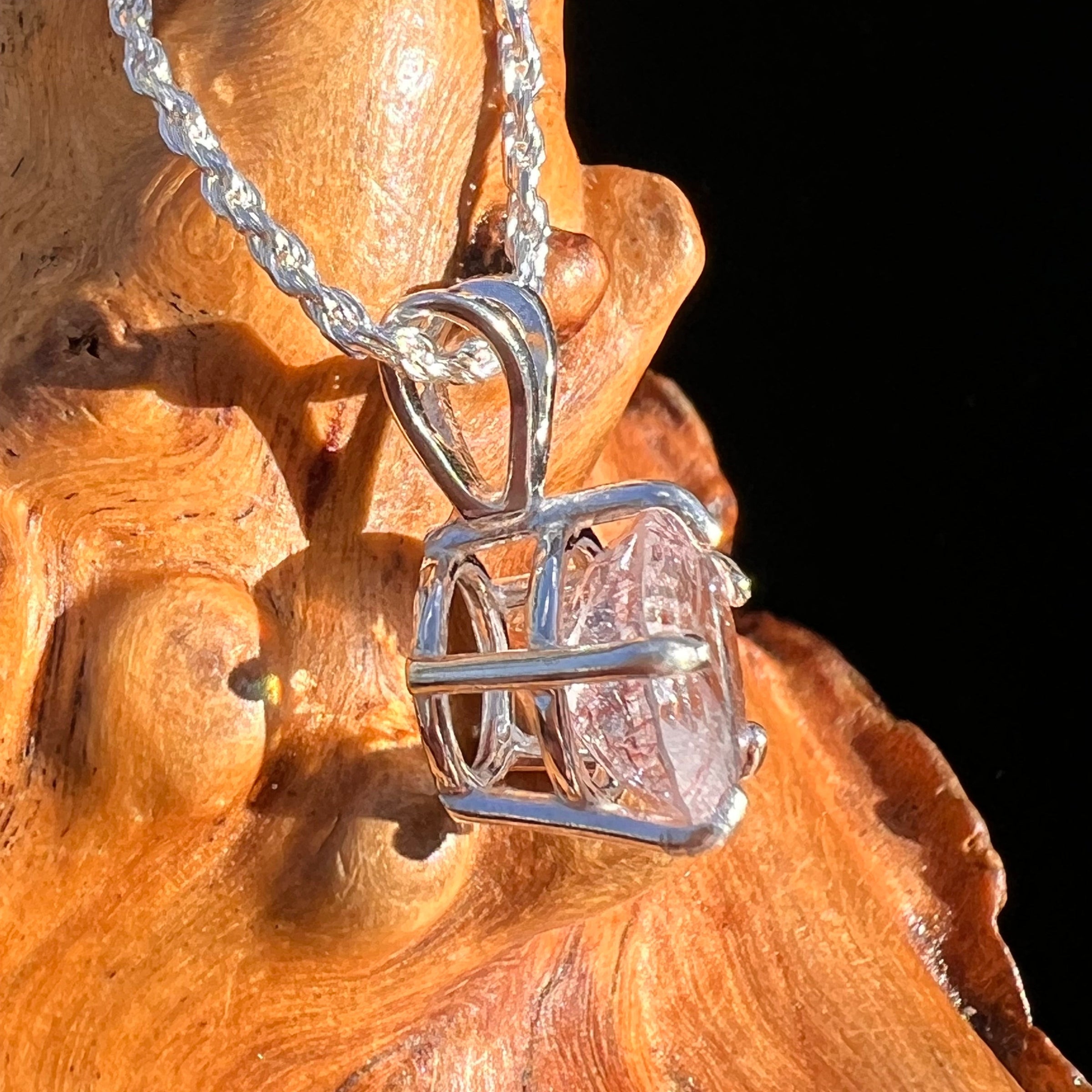 Harlequin Quartz Spider Pendant Sterling Silver #7794-Moldavite Life