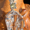 Herkimer Diamond & Moldavite Necklace Sterling #6059-Moldavite Life