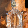Herkimer Diamond & Moldavite Necklace Sterling #6061-Moldavite Life