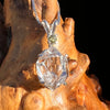 Herkimer Diamond & Moldavite Necklace Sterling #6062-Moldavite Life
