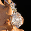 Herkimer Diamond & Moldavite Necklace Sterling #6063-Moldavite Life