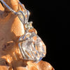 Herkimer Diamond & Moldavite Necklace Sterling #6065-Moldavite Life