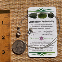Herkimer Diamond & Moldavite Necklace Sterling #8015-Moldavite Life