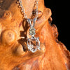 Herkimer Diamond & Moldavite Necklace Sterling #8015-Moldavite Life