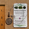 Herkimer Diamond & Moldavite Necklace Sterling #8020-Moldavite Life