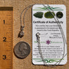 Herkimer Diamond & Moldavite Necklace Sterling #8023-Moldavite Life