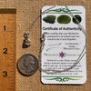 Herkimer Diamond & Moldavite Necklace Sterling #8024-Moldavite Life