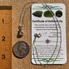 Herkimer Diamond & Moldavite Necklace Sterling #8029-Moldavite Life