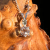 Herkimer Diamond & Moldavite Necklace Sterling #8029-Moldavite Life