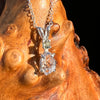 Herkimer Diamond & Moldavite Necklace Sterling #8030-Moldavite Life